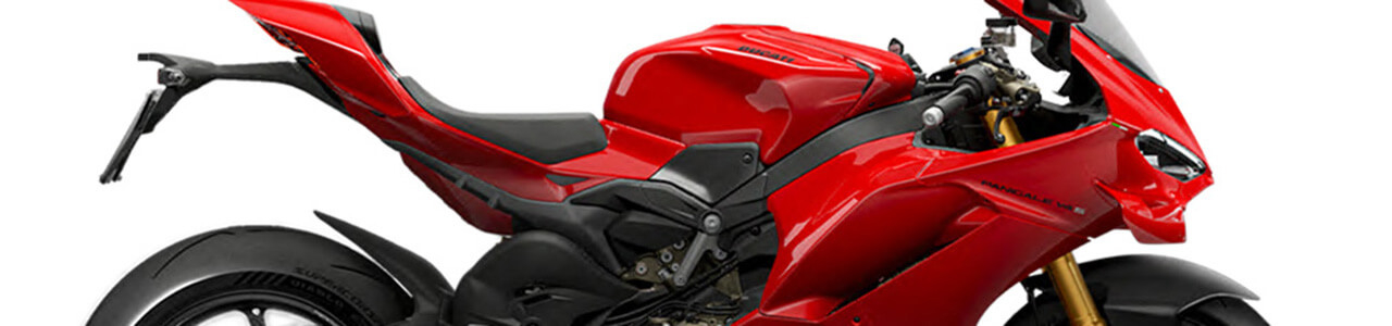 Motorcycle with paint protection film applied
